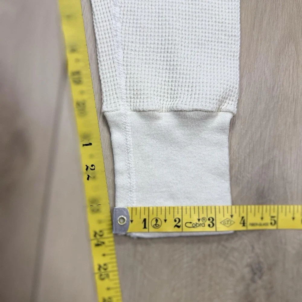 VTG Fruit of the Loom Thermal Long Johns Mens L 38-40 White Waffle Knit USA Made